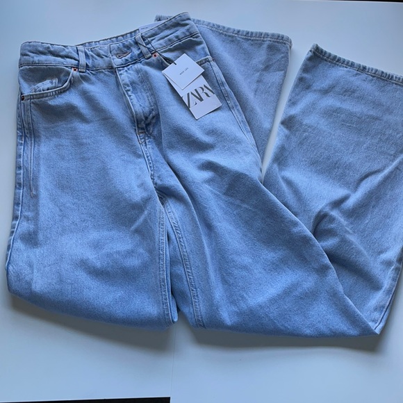 Zara Denim - Zara Wide Leg Light Wash Jeans